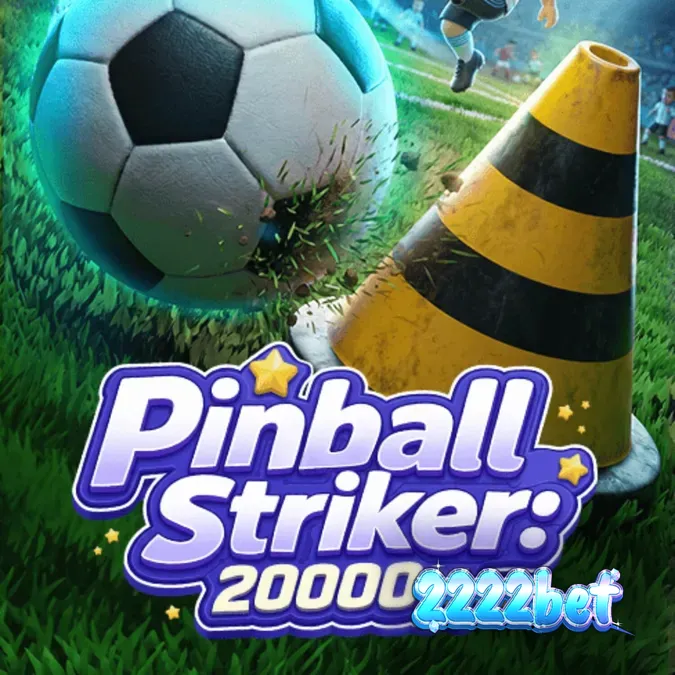 Interface do jogo Pinball Striker 20,000x com elementos de futebol e pinball